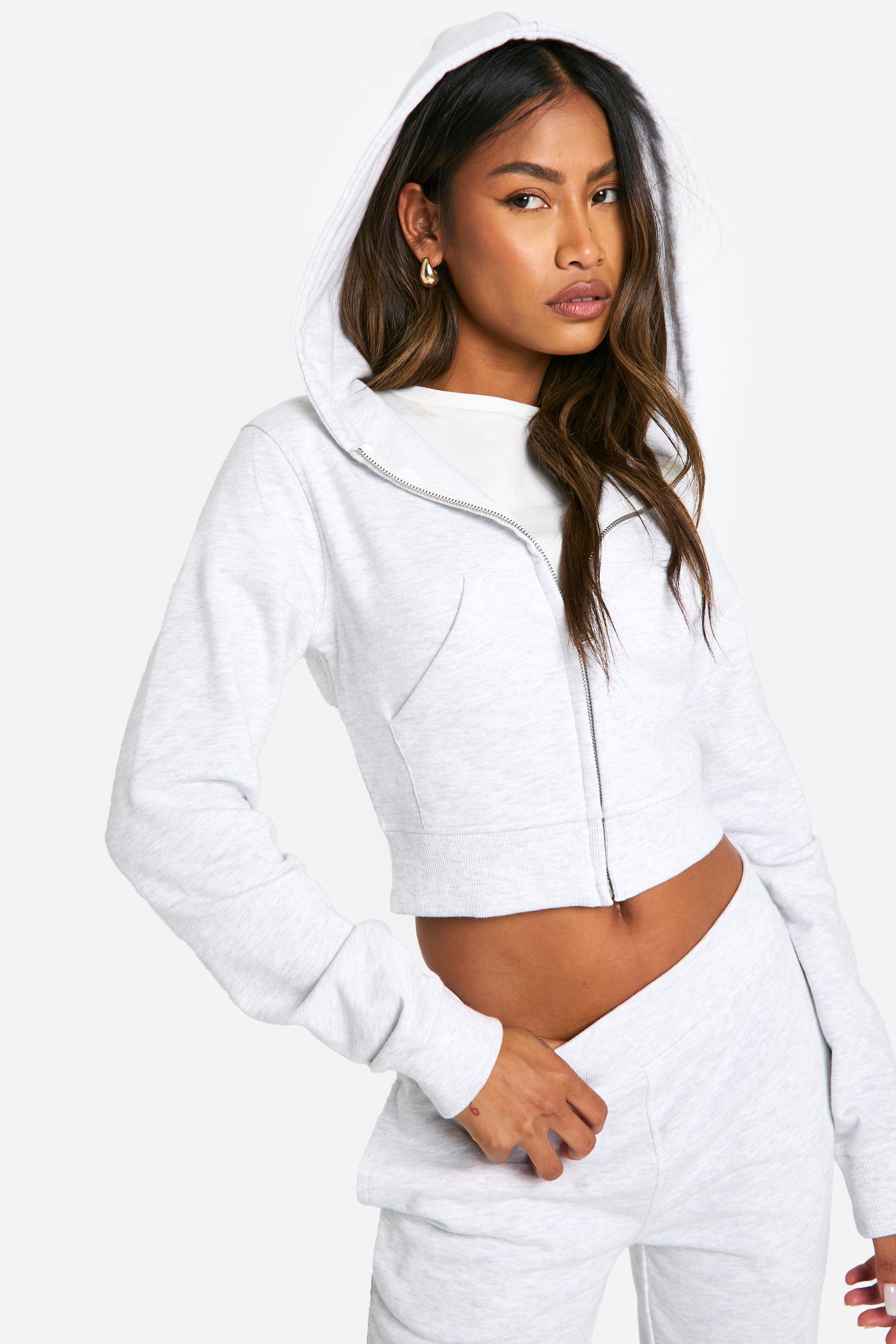 White hoodie jogger set sale